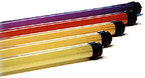 coloured fluorescent tubes